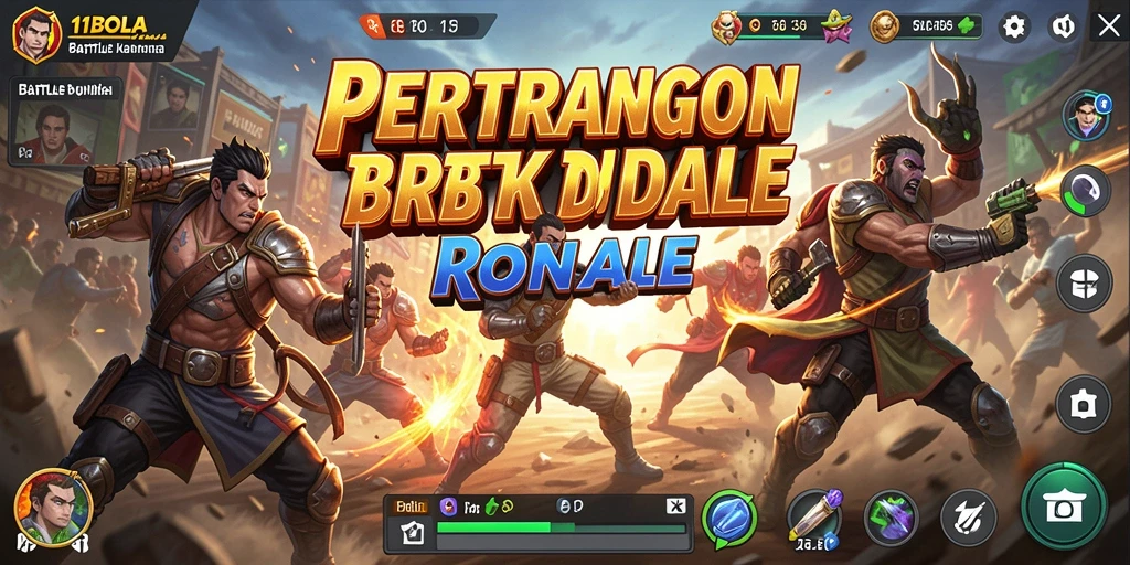 Tampilan apik dari gameplay seru 11BOLA di medan pertempuran.
