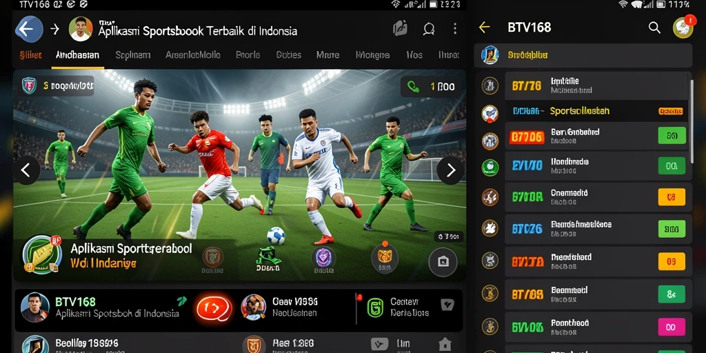 Tampilan utama BTV168 saat melakukan taruhan olahraga.
