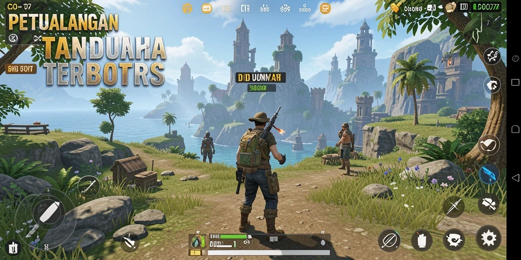 Tampilan gameplay COO77 dengan eksplorasi dunia yang menawan.