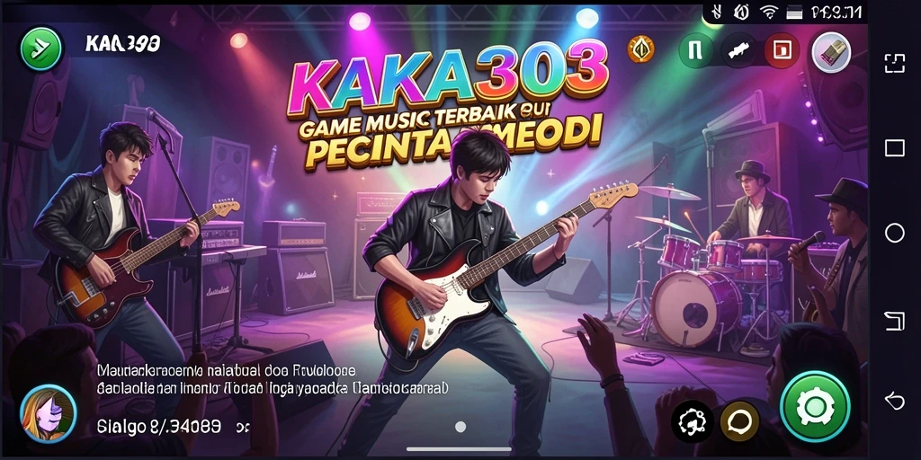 Tampilan gameplay KAKA303 dengan berbagai tantangan musik yang seru.