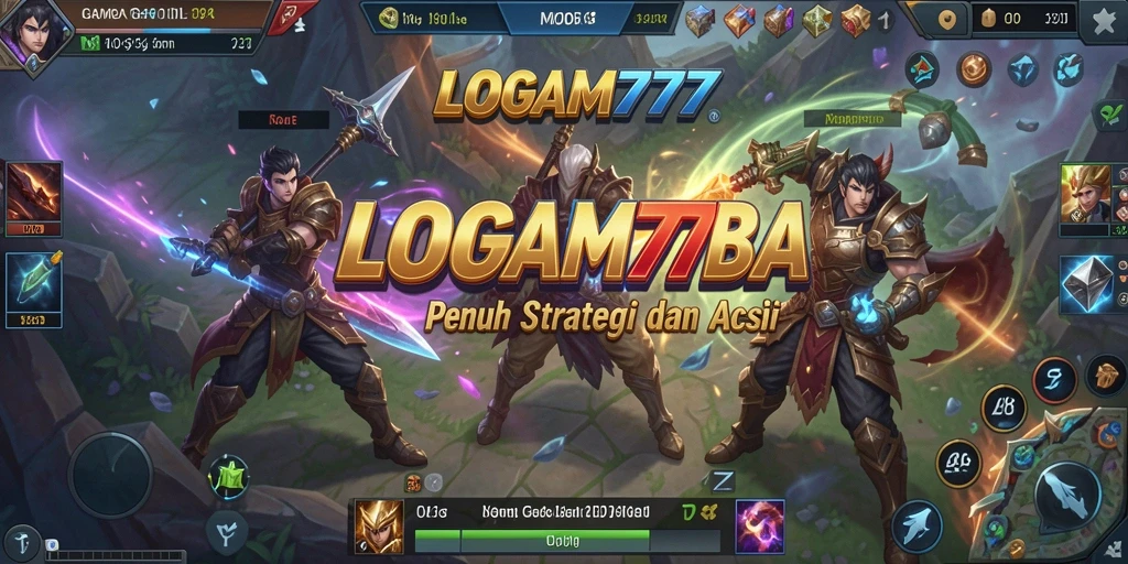 Screenshot LOGAM777 menampilkan aksi epik dalam permainan MOBA yang menegangkan.