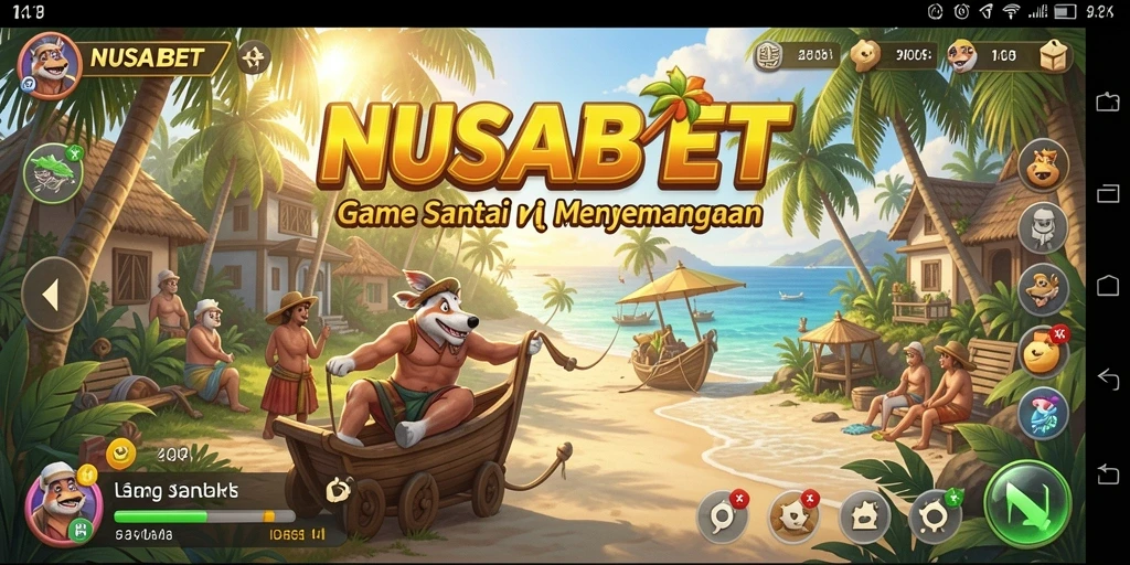 Tampilan gameplay seru NUSABET dengan grafis colorful dan interaksi multiplayer.
