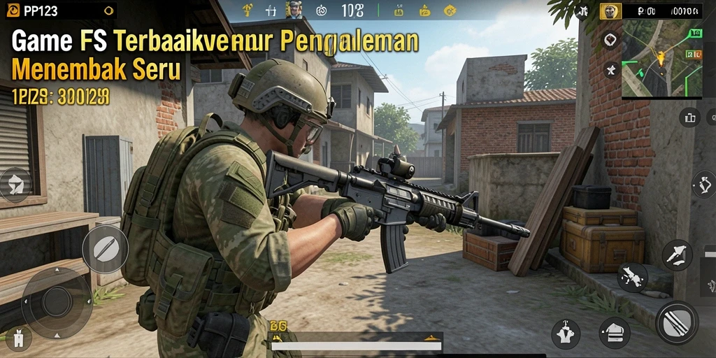 Tangkapan layar gameplay PP123 yang menunjukkan aksi seru dalam permainan FPS.