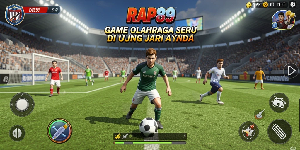 Tampilan gameplay seru di RAP89 dengan aksi olahraga nyata.