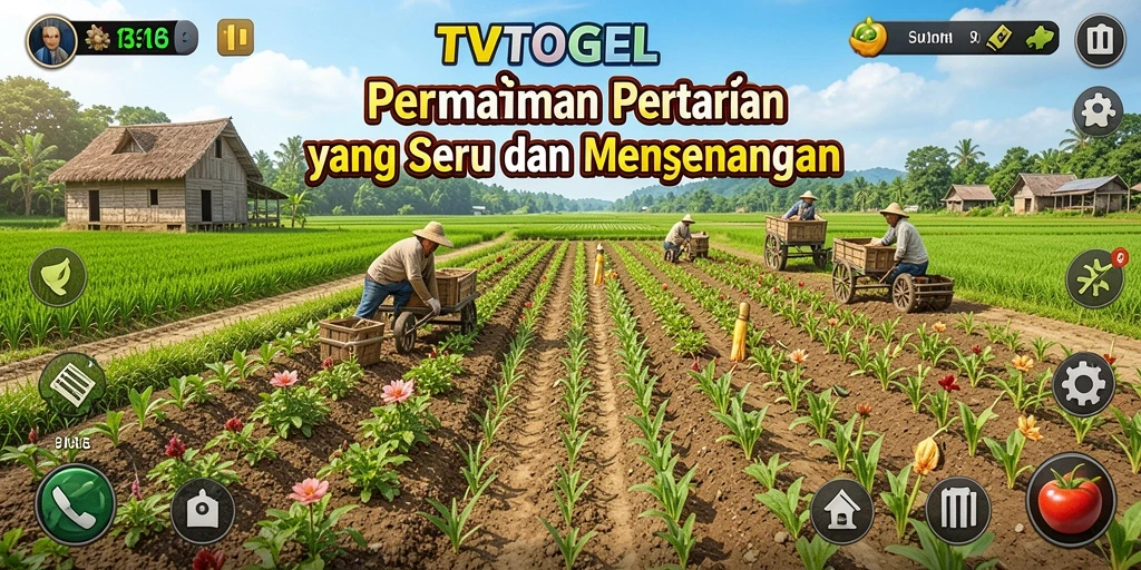 Screenshot gameplay TVTOGEL menunjukkan keseruan bertani yang menantang.