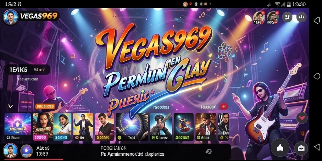 Screenshot gameplay VEGAS969 menunjukkan pengalaman bermain musik yang memukau.